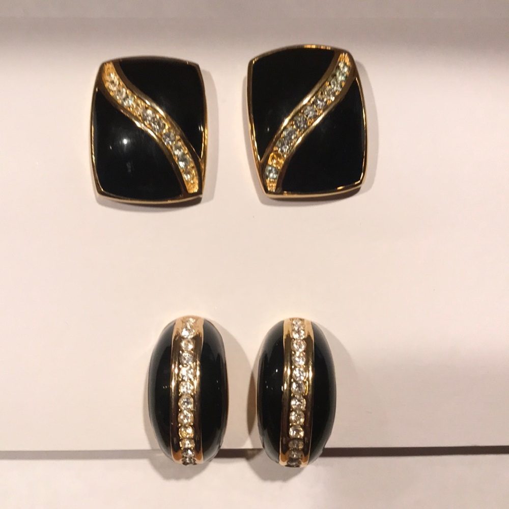 Vintage Christian Chr. Dior Earrings - 1 Pair Post and 1 Pair Clip On